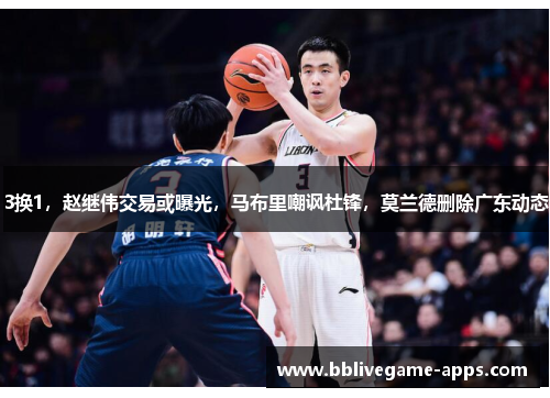 3换1，赵继伟交易或曝光，马布里嘲讽杜锋，莫兰德删除广东动态